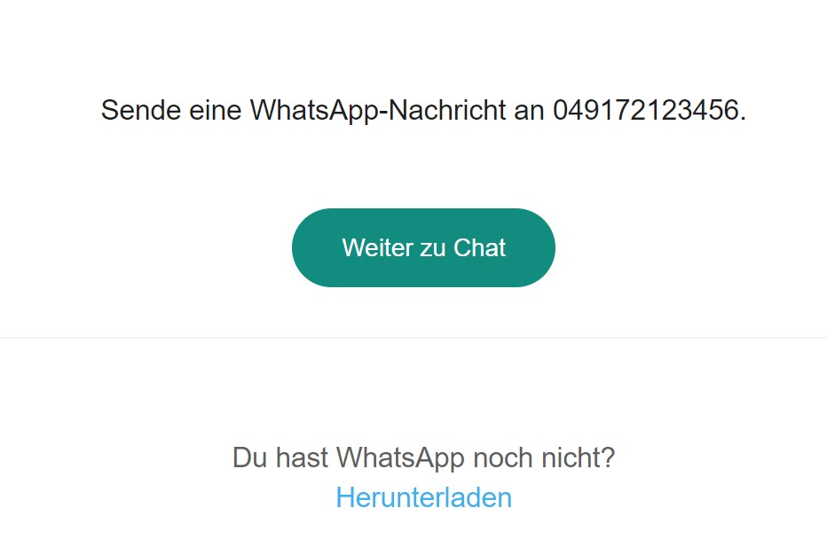 WhatsApp an jede Nummer senden