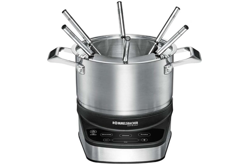 Productshot silbernes Fondue-Set