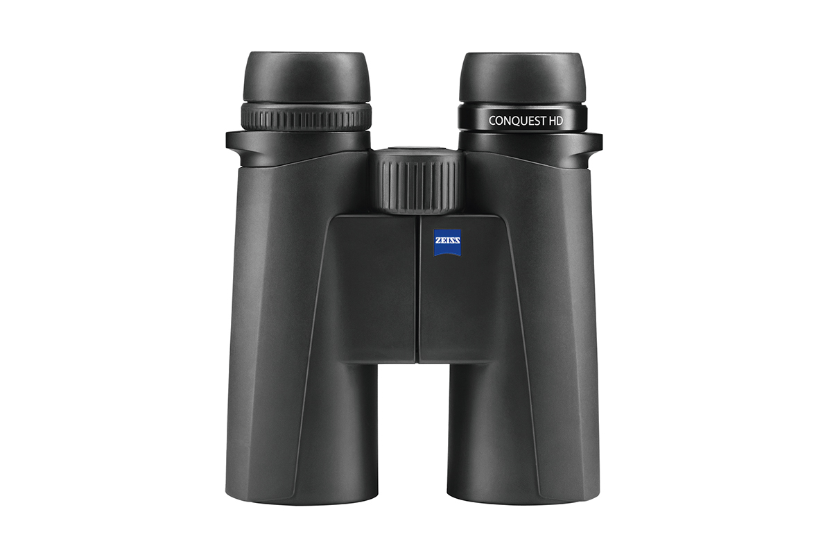 Das Fernglas Zeiss Conquest HD vor weißem Hintergrund.