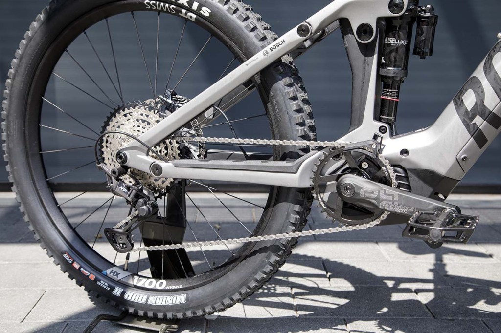 Hinterradschwinge eines E-Mountainbikes