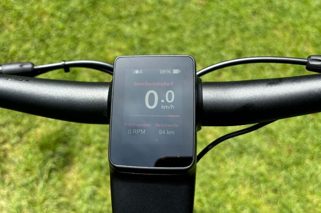 Nahaufnahme Display eines E-Bikes