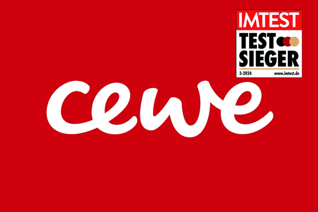 Logo Cewe Fotodienst mit Testsieger-Siegel von IMTEST.