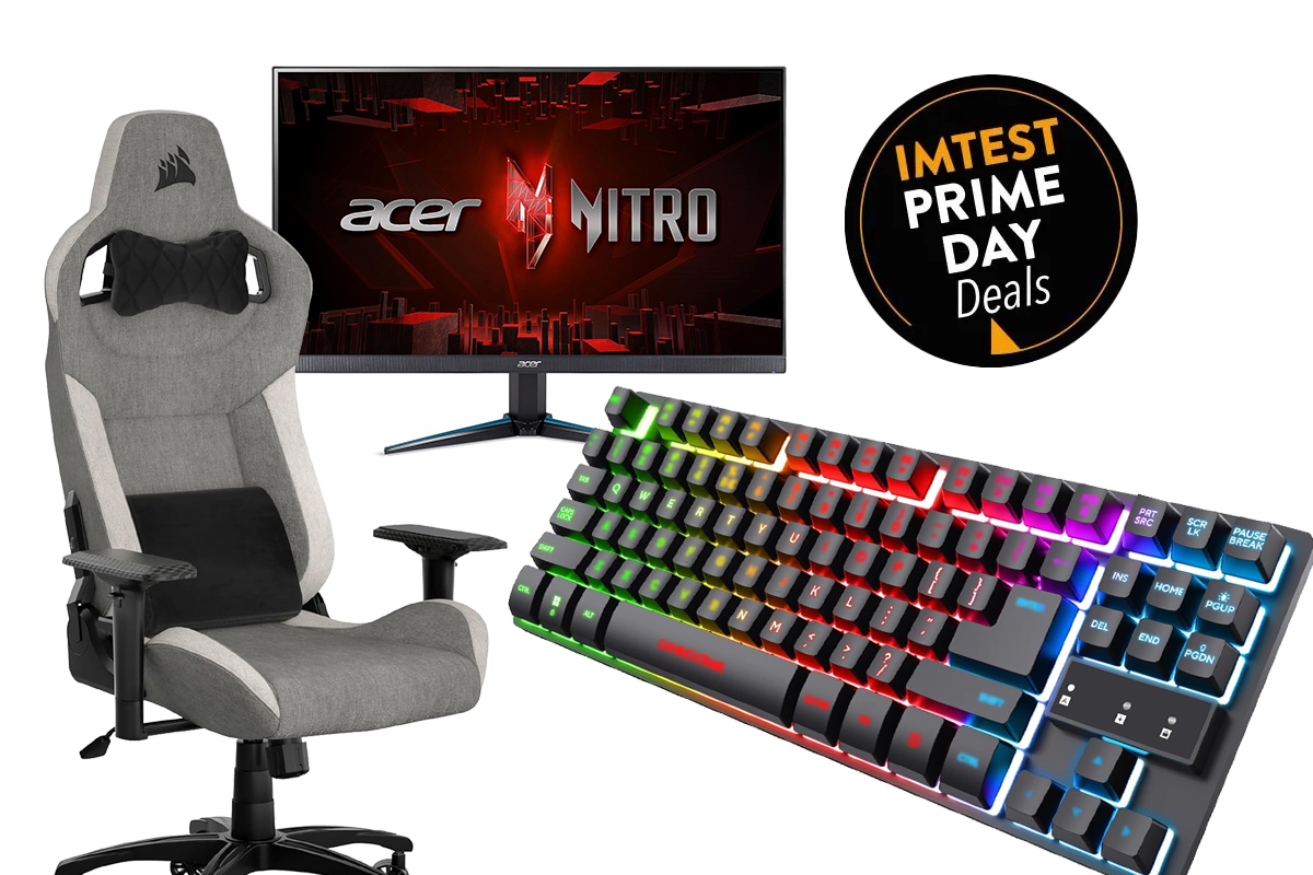 Gaming Gear vor weißem Hintergrun Prime Day 2024