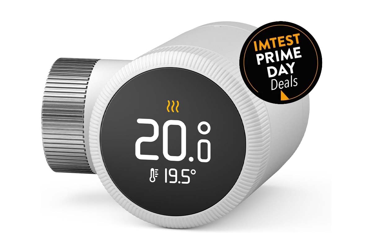 Productshot Heizungsthermostat mit Display, dazu Prime Day Button