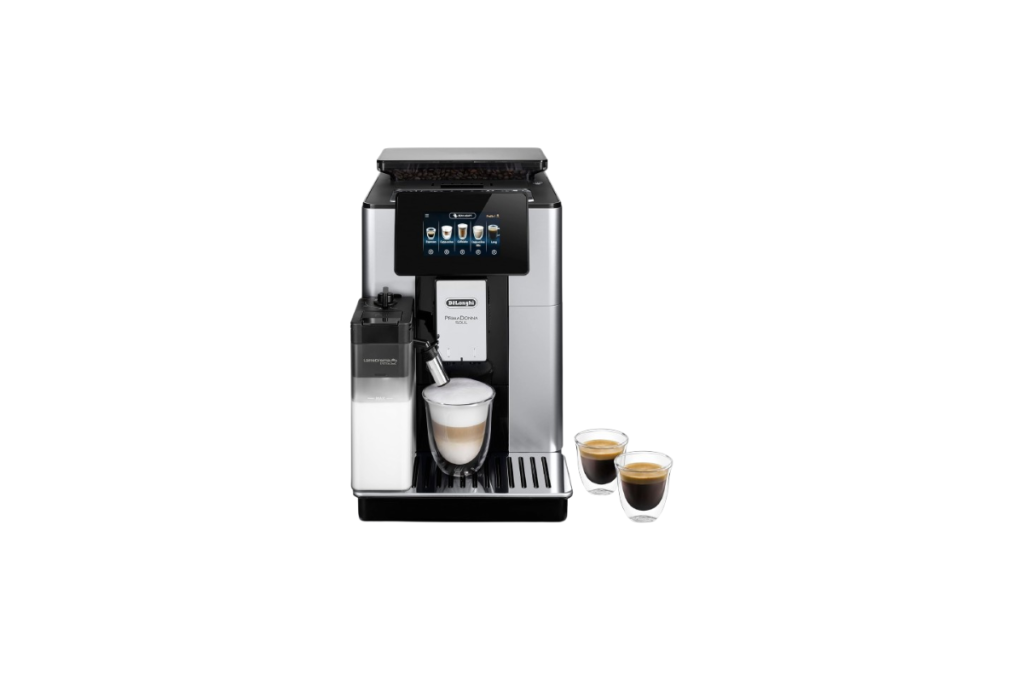 De'Longhi PrimaDonna Soul Perfetto ECAM 612.55.SB auf weißem Hintergrund