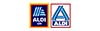 Logo Aldi Nord und Süd nebeneinanderstehend