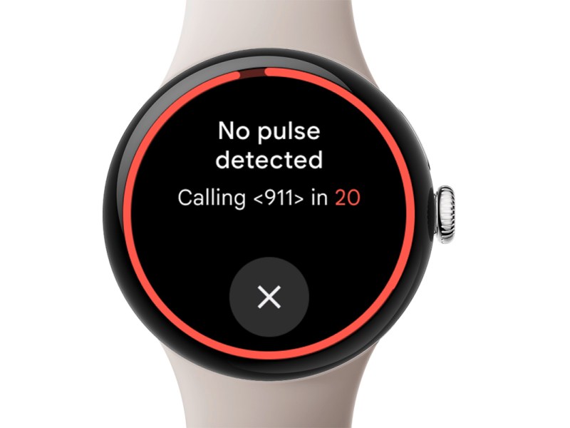 Die Pixel Watch 3 zeigt die neue Pulsverlust-Erkennung an.