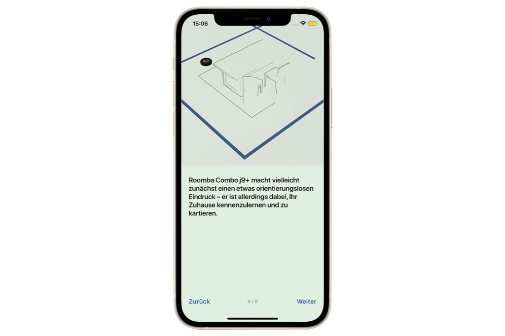 Ein Screenshot der iRobot-App