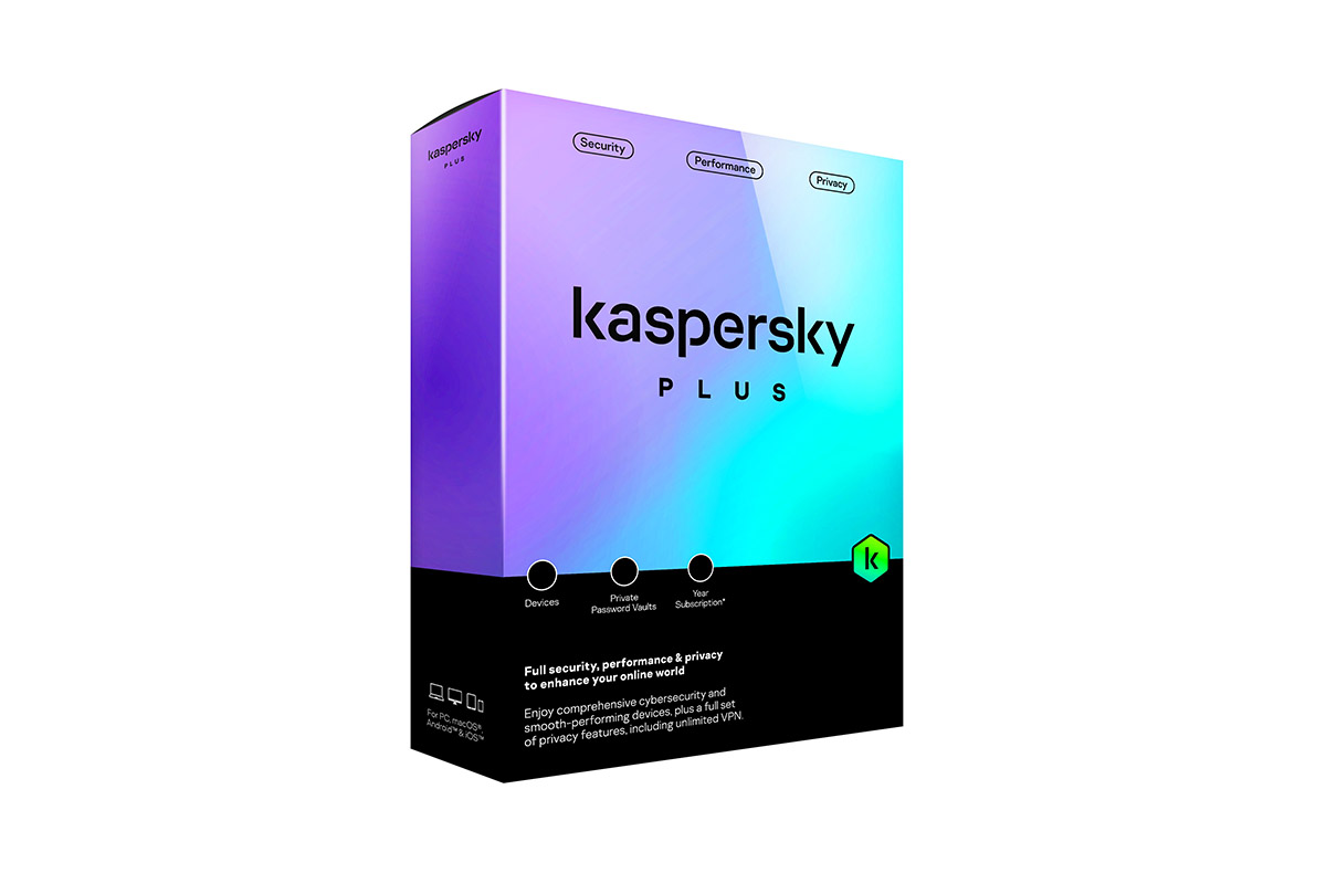 Productshot von Schutzprogramm Kaspersky Plus