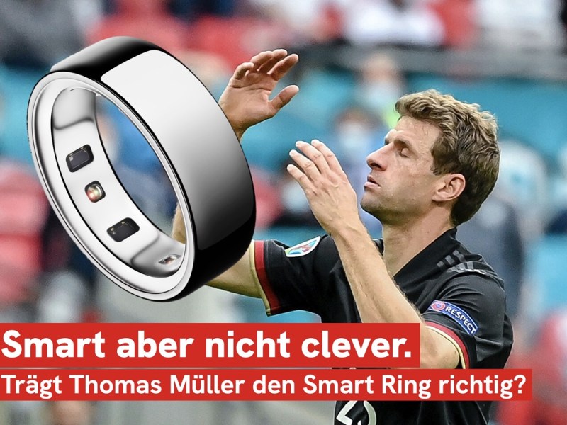 Thomas Mueller neben Smart Ring