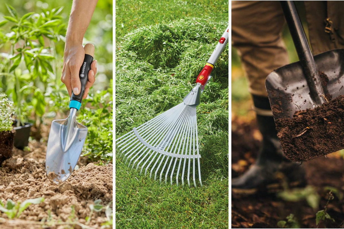 Verschiedene Werkzeuge fÃ¼r den Garten